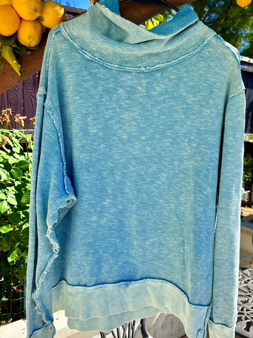 Free People | We the Free Timmy Turtle Pullover in Catalina Blue, Sz. M - Picture 2 of 6